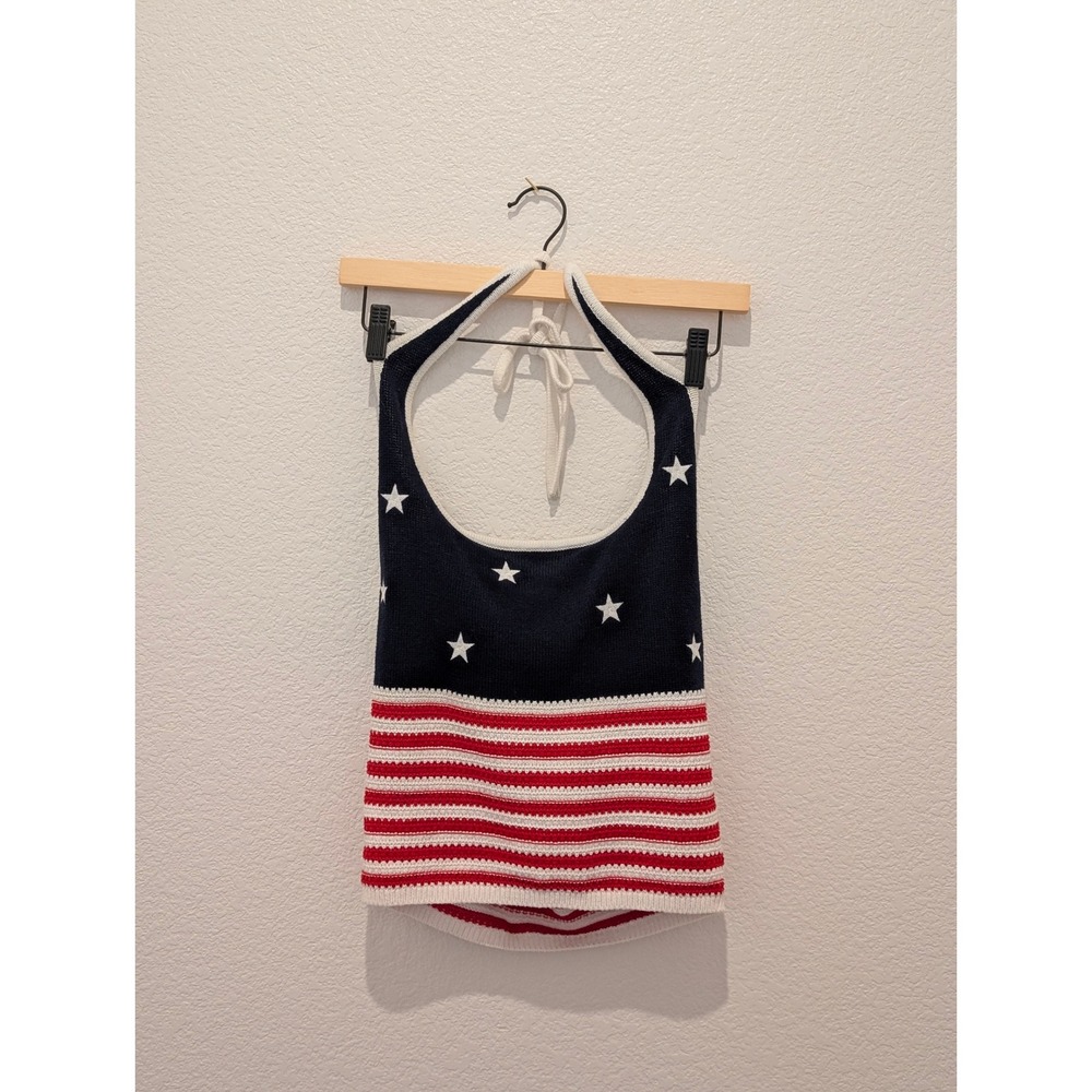 American Eagle Knit Halter Top Americana